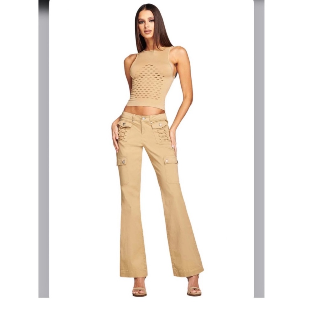 I.AM.GIA. Pant and Top Set Tan Size Small
